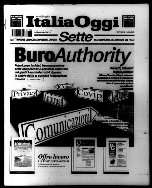 Italia oggi : quotidiano di economia finanza e politica